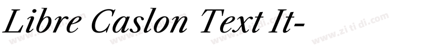 Libre Caslon Text It字体转换